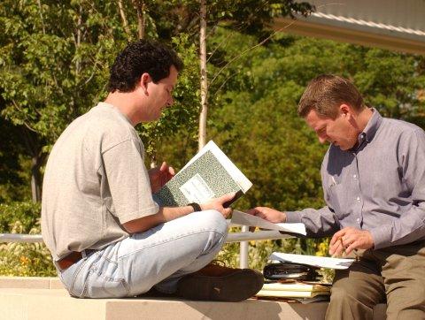 Professor and Student Outside the Classroom